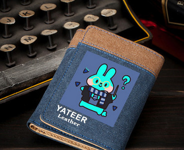 Meeste rahakott värvilise aplikatsiooniga