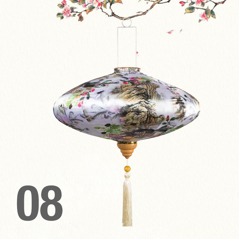 12/14-tolline hiina stiilis satiinist siidlaterna koridor restorani teetoa sisustus palee lamp Sügise kevadfestivali sisustus