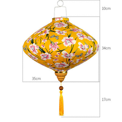 12-tolline Jaapani stiilis Retro rippuv latern Siidilatern Restoran Pubi Traditsiooniline festivalidekoratsioon Pulma-sünnipäevakaunistused