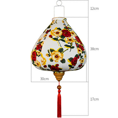 12-tolline Jaapani stiilis Retro rippuv latern Siidilatern Restoran Pubi Traditsiooniline festivalidekoratsioon Pulma-sünnipäevakaunistused