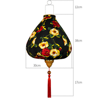 12-tolline Jaapani stiilis Retro rippuv latern Siidilatern Restoran Pubi Traditsiooniline festivalidekoratsioon Pulma-sünnipäevakaunistused