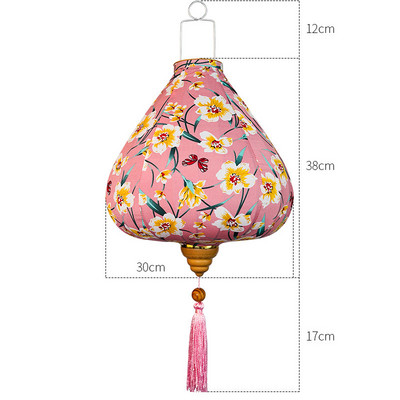 12-tolline Jaapani stiilis Retro rippuv latern Siidilatern Restoran Pubi Traditsiooniline festivalidekoratsioon Pulma-sünnipäevakaunistused