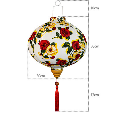 12-tolline Jaapani stiilis Retro rippuv latern Siidilatern Restoran Pubi Traditsiooniline festivalidekoratsioon Pulma-sünnipäevakaunistused