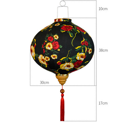 12-tolline Jaapani stiilis Retro rippuv latern Siidilatern Restoran Pubi Traditsiooniline festivalidekoratsioon Pulma-sünnipäevakaunistused