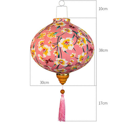 12-tolline Jaapani stiilis Retro rippuv latern Siidilatern Restoran Pubi Traditsiooniline festivalidekoratsioon Pulma-sünnipäevakaunistused