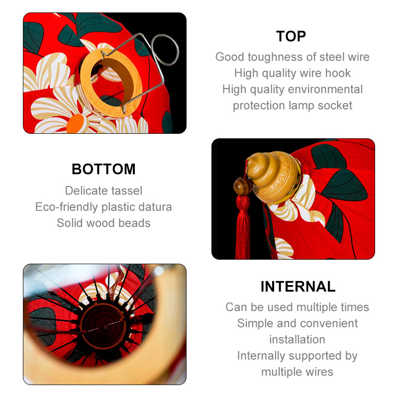 12-tolline Jaapani stiilis Retro rippuv latern Siidilatern Restoran Pubi Traditsiooniline festivalidekoratsioon Pulma-sünnipäevakaunistused