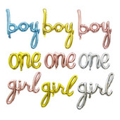 1 τεμ. Ροζ χρυσό ενωμένα μπαλόνια ONE αγόρι κοριτσάκι Μωρό μπαλόνι γιγαντιαίο γράμμα Διακόσμηση για πάρτι γενεθλίων 1 Παιδικό Μπαλόνι αποκάλυψης φύλου