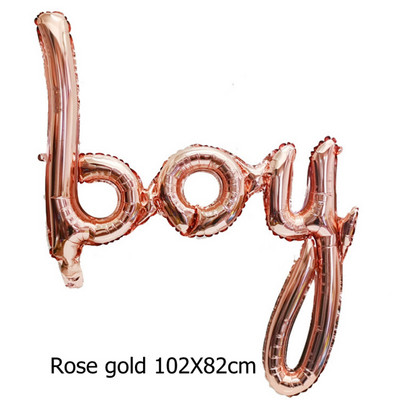 1 τεμ. Ροζ χρυσό ενωμένα μπαλόνια ONE αγόρι κοριτσάκι Μωρό μπαλόνι γιγαντιαίο γράμμα Διακόσμηση για πάρτι γενεθλίων 1 Παιδικό Μπαλόνι αποκάλυψης φύλου