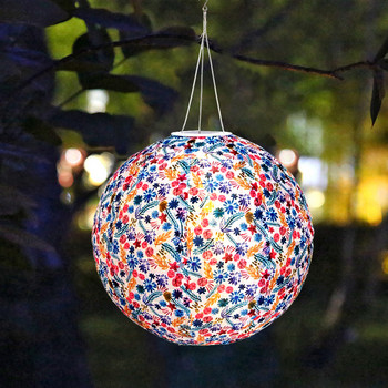 Отпечатан водоустойчив фенер Найлонов LED фенер Аксесоари за декорация на дома Висящ декор Lampion Органайзер Сватбен декор за рожден ден