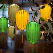 Lanternă de mătase chinezească de 14/16 inch, impermeabilă, retro, japonez, Vietnam, festival de petrecere, agățat de Anul Nou, lanternă de palat