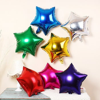 5 τμχ 10 ιντσών Star Moon Heart Pink Foil Balloon Helium Διακόσμηση γενεθλίων Παιδική διακόσμηση πάρτι του Αγίου Βαλεντίνου Αεροσφαίριση