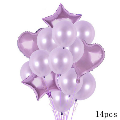 Decoratiuni de Anul Nou 2022 Set de baloane metalice confetti violet de 12 inch Decor petrecere de aniversare Copii Adulti Baby Shower Globo de nunta