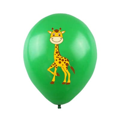10 buc. Baloane cu animale din junglă de 12 inch Baloane din latex cu heliu Globo cu aer pentru copii, Safari, decorare pentru petrecerea de naștere, consumabile pentru duș pentru bebeluși