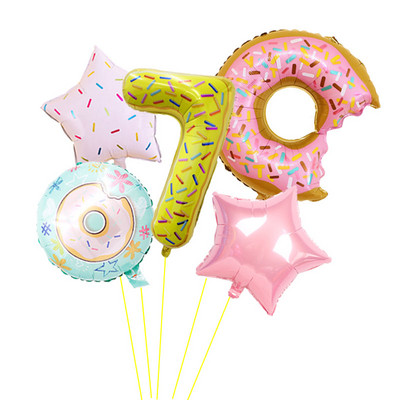 1 set de baloane din folie cu număr de bomboane de Navidad de 32 inchi, pentru petrecerea de Anul Nou, globuri de 18 inci, gogoși cu heliu, decorațiuni pentru petrecerea de aniversare, bile pentru copii