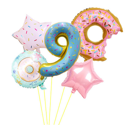 1 set de baloane din folie cu număr de bomboane de Navidad de 32 inchi, pentru petrecerea de Anul Nou, globuri de 18 inci, gogoși cu heliu, decorațiuni pentru petrecerea de aniversare, bile pentru copii