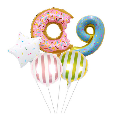 1 set de baloane din folie cu număr de bomboane de Navidad de 32 inchi, pentru petrecerea de Anul Nou, globuri de 18 inci, gogoși cu heliu, decorațiuni pentru petrecerea de aniversare, bile pentru copii