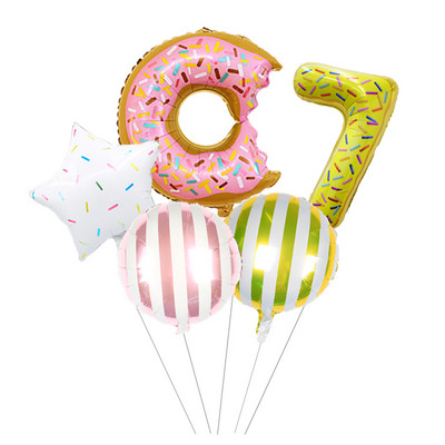 1 set de baloane din folie cu număr de bomboane de Navidad de 32 inchi, pentru petrecerea de Anul Nou, globuri de 18 inci, gogoși cu heliu, decorațiuni pentru petrecerea de aniversare, bile pentru copii