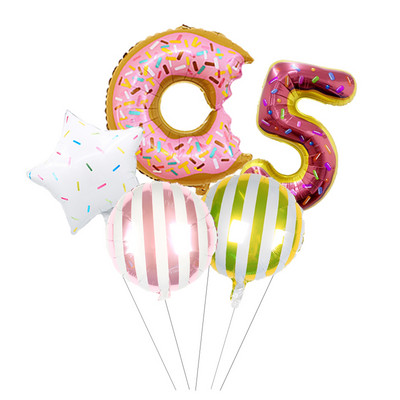 1 set de baloane din folie cu număr de bomboane de Navidad de 32 inchi, pentru petrecerea de Anul Nou, globuri de 18 inci, gogoși cu heliu, decorațiuni pentru petrecerea de aniversare, bile pentru copii