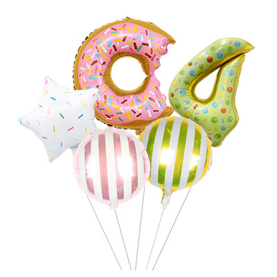 1 set de baloane din folie cu număr de bomboane de Navidad de 32 inchi, pentru petrecerea de Anul Nou, globuri de 18 inci, gogoși cu heliu, decorațiuni pentru petrecerea de aniversare, bile pentru copii