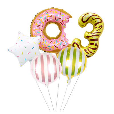 1 set de baloane din folie cu număr de bomboane de Navidad de 32 inchi, pentru petrecerea de Anul Nou, globuri de 18 inci, gogoși cu heliu, decorațiuni pentru petrecerea de aniversare, bile pentru copii