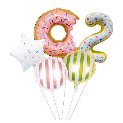 1 set de baloane din folie cu număr de bomboane de Navidad de 32 inchi, pentru petrecerea de Anul Nou, globuri de 18 inci, gogoși cu heliu, decorațiuni pentru petrecerea de aniversare, bile pentru copii