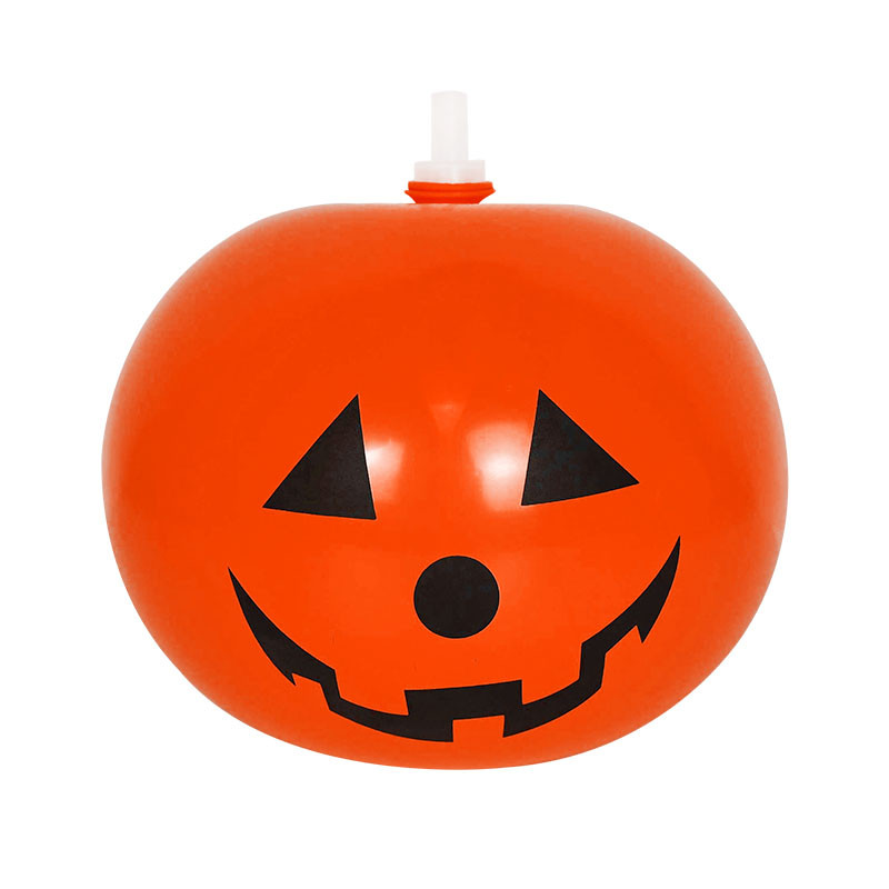 5 bucăți 12 inch baloane din latex dovleac de Halloween cu LED-uri care strălucesc în întuneric Baloane fantomă de dovleac Decoratiuni pentru petrecerea de Halloween