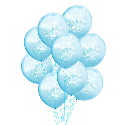 10/15 buc. Baloane pentru prima zi de naștere, confetti albastre Baloane din latex pentru băiat, un copil de 1 an, decorațiuni pentru prima zi de naștere, pentru Baby Shower