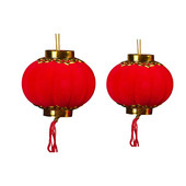 30 tk 3/4cm väikesed flokeerivad punased laternad, DIY Mini Lucky rippuvad laternad, pulmapeo sisustus Hiina kevadfestivali uusaasta kingitus