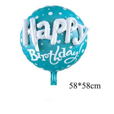 Baloane rotunde din folie de inimă de 22 inch cu literă HAPPY LOVE Heliu Globos Baby Shower Nuntă Ziua Îndrăgostiților Decor petrecere