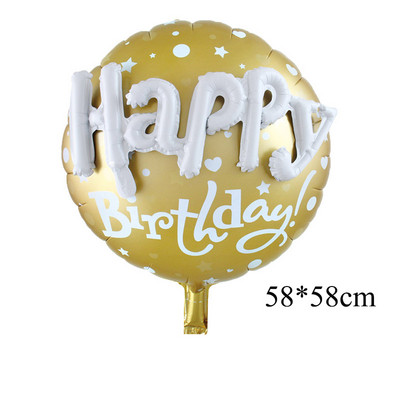 Baloane rotunde din folie de inimă de 22 inch cu literă HAPPY LOVE Heliu Globos Baby Shower Nuntă Ziua Îndrăgostiților Decor petrecere