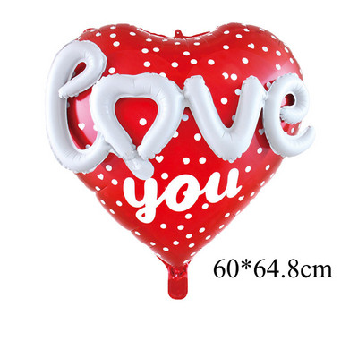 Baloane rotunde din folie de inimă de 22 inch cu literă HAPPY LOVE Heliu Globos Baby Shower Nuntă Ziua Îndrăgostiților Decor petrecere