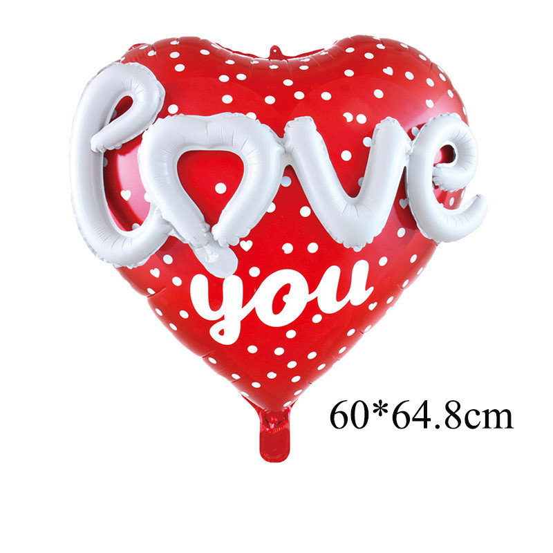 Baloane rotunde din folie de inimă de 22 inch cu literă HAPPY LOVE Heliu Globos Baby Shower Nuntă Ziua Îndrăgostiților Decor petrecere