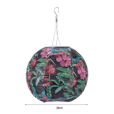 Prinditud ümmargune Hiina LED päikeselatern, pulmapeo-sünnipäevakaunistus pühadetarbed nailonlampide sisekujundus, 8/10 tolli