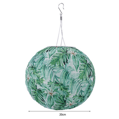 Prinditud ümmargune Hiina LED päikeselatern, pulmapeo-sünnipäevakaunistus pühadetarbed nailonlampide sisekujundus, 8/10 tolli