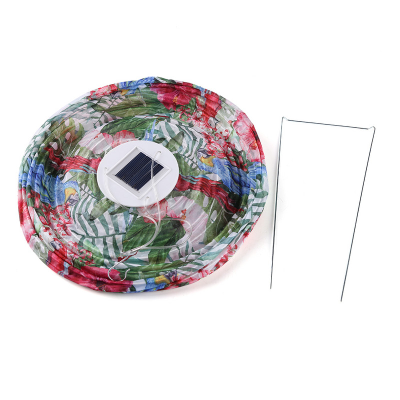 Prinditud ümmargune Hiina LED päikeselatern, pulmapeo-sünnipäevakaunistus pühadetarbed nailonlampide sisekujundus, 8/10 tolli