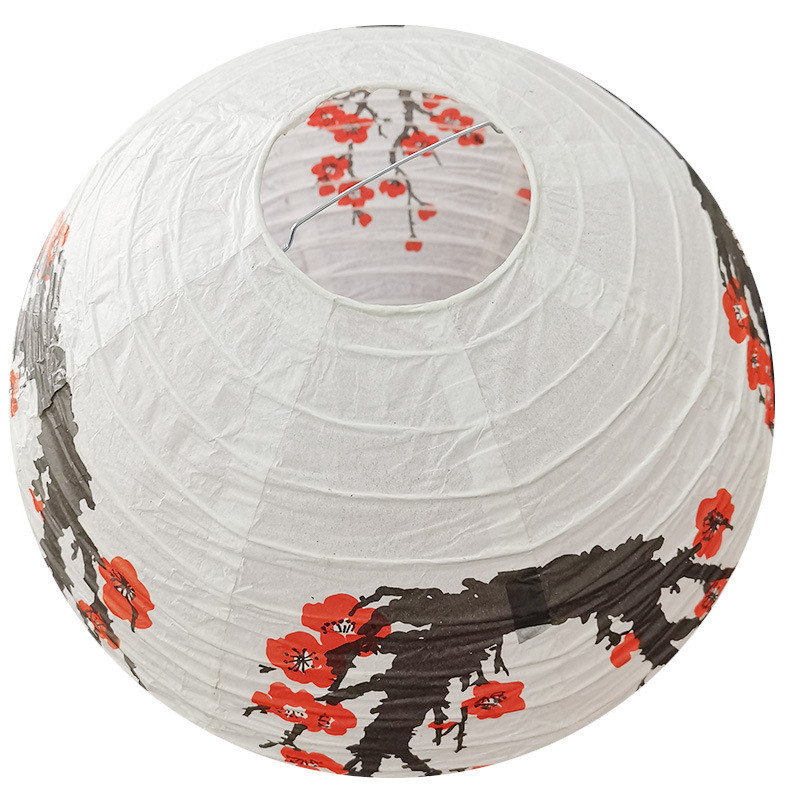 12-tollised Cherry Blossom Jaapani/Hiina paberlaternad (5 tk, punane sakura)