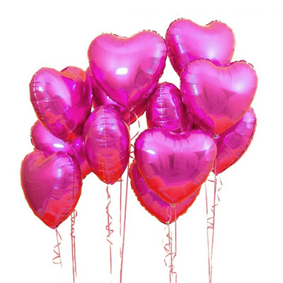 18 ιντσών Rose Gold Heart Foil Balloons Wedding Ballons Helium Globos Διακοσμήσεις για πάρτι για παιδιά Προμήθειες παιδικού ντους