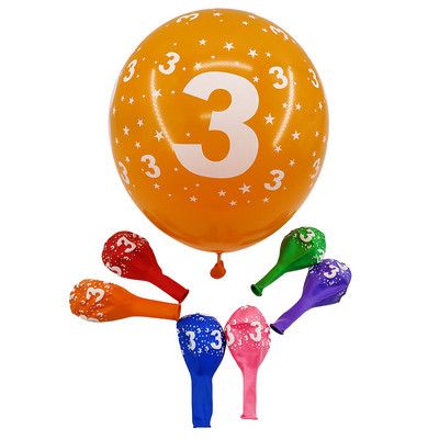 Amawill 10 buc Balon Digital pentru Ziua Nașterii Balon din Latex Număr 1 2 3 4 5 6 7 8 9 Ani 1-a 2-a Decorare pentru petrecere de aniversare Copii 75