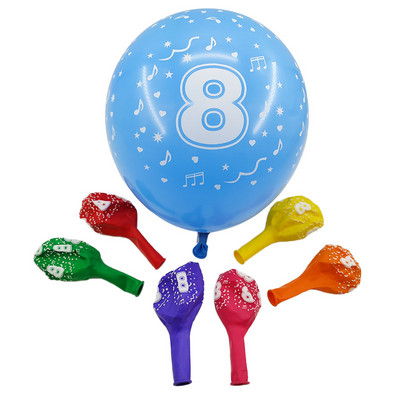 Amawill 10 buc Balon Digital pentru Ziua Nașterii Balon din Latex Număr 1 2 3 4 5 6 7 8 9 Ani 1-a 2-a Decorare pentru petrecere de aniversare Copii 75