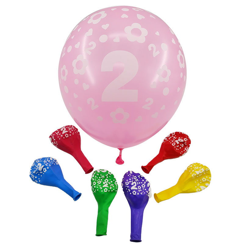Amawill 10 buc Balon Digital pentru Ziua Nașterii Balon din Latex Număr 1 2 3 4 5 6 7 8 9 Ani 1-a 2-a Decorare pentru petrecere de aniversare Copii 75