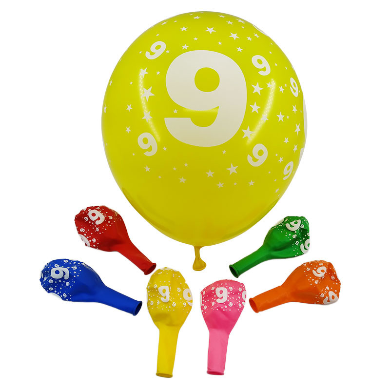 Amawill 10 buc Balon Digital pentru Ziua Nașterii Balon din Latex Număr 1 2 3 4 5 6 7 8 9 Ani 1-a 2-a Decorare pentru petrecere de aniversare Copii 75