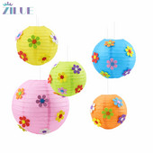 Zilue 5tk/partii Paberlatern Segavärviline Hibiscus DIY Lilled Paberlaternad Rippuvad Luau Hawaii Baby Shower Peokaunistused