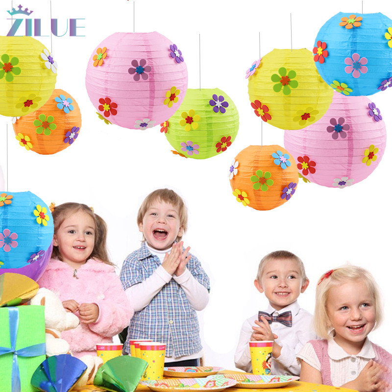 Zilue 5tk/partii Paberlatern Segavärviline Hibiscus DIY Lilled Paberlaternad Rippuvad Luau Hawaii Baby Shower Peokaunistused