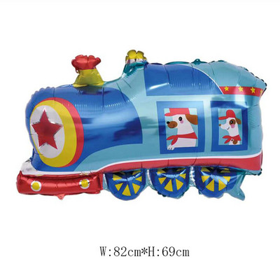 Uus autokujuline alumiiniumkile õhupall koolibussi rongipaak Ekskavaatorlennuk gloobused lastele sünnipäevapeo kaunistus õhupall