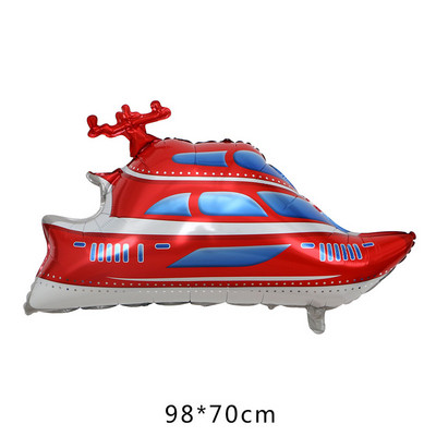 Uus autokujuline alumiiniumkile õhupall koolibussi rongipaak Ekskavaatorlennuk gloobused lastele sünnipäevapeo kaunistus õhupall