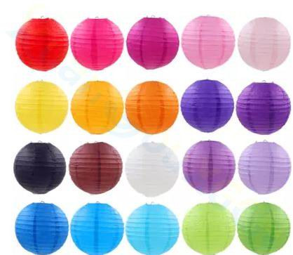 20gab Vidus rudens dienas apaļš papīrs Laternas lodīšu abažūrs kāzu dzimšanas diena Ziemassvētku dekorēšana ballītes festivāla rotājumi bērnu DIY rotaļlieta