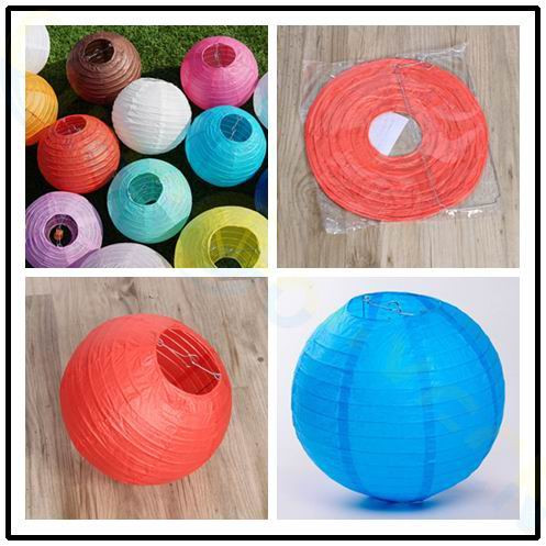 20gab Vidus rudens dienas apaļš papīrs Laternas lodīšu abažūrs kāzu dzimšanas diena Ziemassvētku dekorēšana ballītes festivāla rotājumi bērnu DIY rotaļlieta