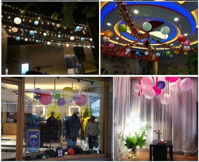 20gab Vidus rudens dienas apaļš papīrs Laternas lodīšu abažūrs kāzu dzimšanas diena Ziemassvētku dekorēšana ballītes festivāla rotājumi bērnu DIY rotaļlieta