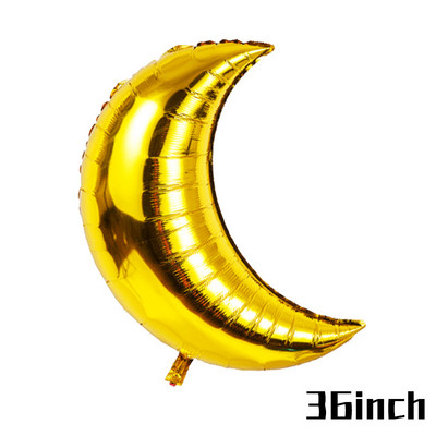 JOY-ENLIFE Μπαλόνια για πάρτι γενεθλίων Big Moon Star Balloons Αλουμινόχαρτο Αερομπαλόνια Baby Shower Διακόσμηση γενεθλίων προμήθειες για πάρτι