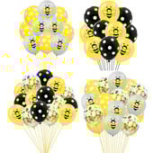 10/15 τεμ. 12 ιντσών Bee Latex Balloons Bee Printed Confetti Latex Balloon for Bee Theme Kids Favor Toy Birthday Baby Shower